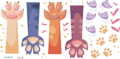 Наклейка на стену Sima-Land Кошачьи лапки 10249745