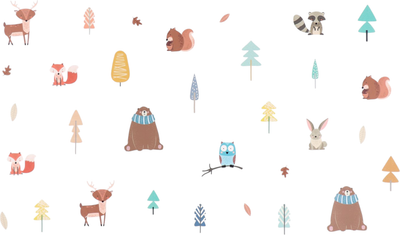 Наклейка на стену Sima-Land Лес со зверятами 9784513