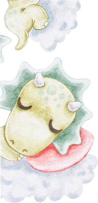 Наклейка на стену Sima-Land Малыш-трицератопс на облаке 10248521