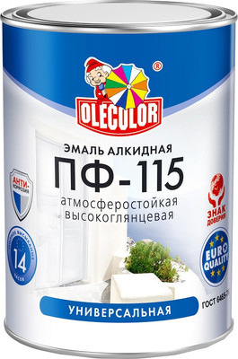 Эмаль Olecolor ПФ-115 (1.8кг, черный матовый)