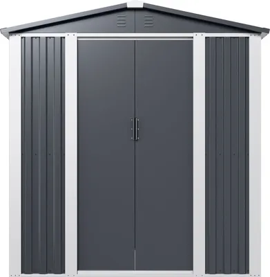 Сарай из металла Aobabo С двухскатной крышей DS-02 New Gr (распашные двери)