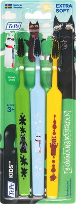 Набор зубных щеток TePe Kids Extra Soft Sommarskuggan 3+ Особо мягкая (3шт)