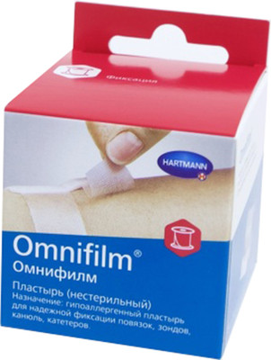 Лейкопластырь Omnifilm Из прозрачной пленки 5x500