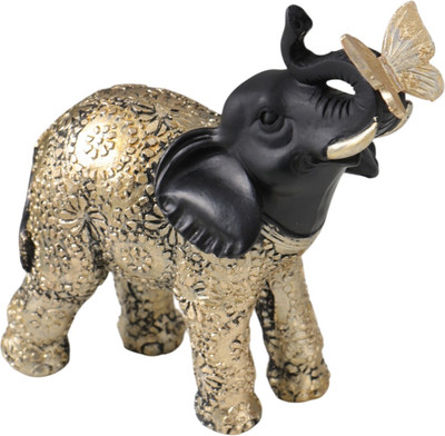 Статуэтка Sima-Land Черный слоник с бабочкой на хоботе 10954792