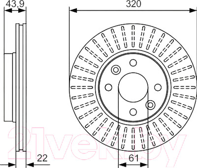 Тормозной диск Bosch 0986479S90