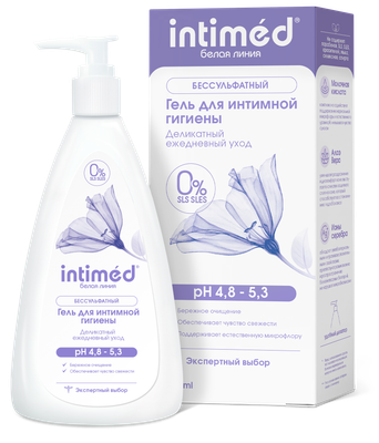 Гель для интимной гигиены Intimed Белая Линия Деликатный ежедневный уход (200мл)