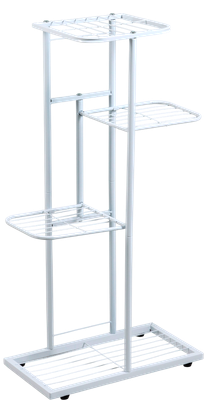 Стойка для цветов GREENGO 4 полки 43x22x82см 10747741 (белый)