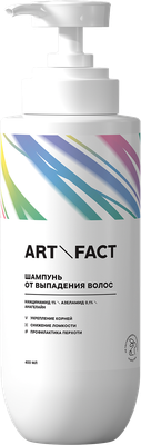 Шампунь для волос Art&Fact 4в1 с анагелайном, гексапептидом и азеламидом (400мл)