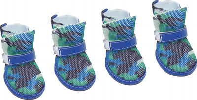 Ботинки для собак Sima-Land Боец / 10595036 (р.3, синий камуфляж)