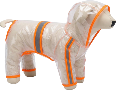 Дождевик для животных Sima-Land 9854462 (S, прозрачный/оранжевый)