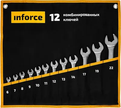 Набор ключей Inforce Комбинированных Non-Slip / 06-05-31 (12 предметов)