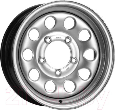 Штампованный диск Trebl 8665T 15x5.5" 5x139.7мм DIA 108.4мм ET 5мм Silver