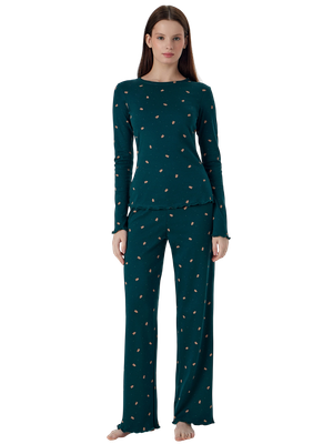 Пижама Mark Formelle 592624 (р.164/170-92-98, печеньки на темно-зеленом)