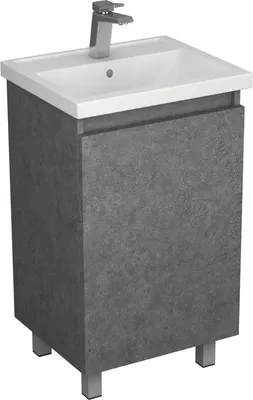 Тумба с умывальником Uncoria Моро 50 + Kirovit Фостер 50 (темный камень)