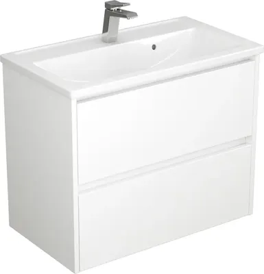 Тумба с умывальником Uncoria Тронто 70 + Paola Mario 70 (белый)