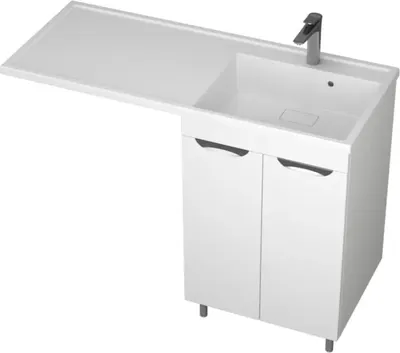 Тумба с умывальником Uncoria Мера 55 с 2-мя дв + Paola Magenta 1200 R (белый)