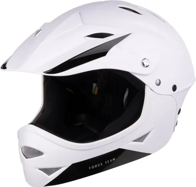 Защитный шлем FORCE Youth Downhill 902165-F (р.S/M, белый матовый)