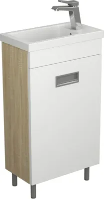 Тумба с умывальником Uncoria Алегра 45 + Kirovit Фостер 45 (белый/дуб сонома)