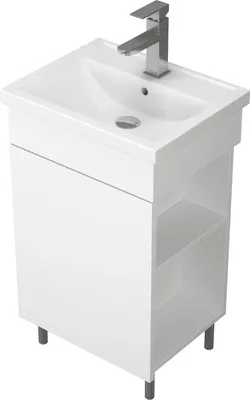 Тумба с умывальником Uncoria Алегра 50 + Kirovit Фостер 50 (белый)
