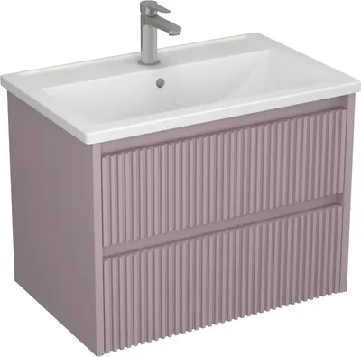 Тумба с умывальником Veneciana Alterno 70 с 2-мя ящиками + Paola Mario 70 (пудровый матовый)