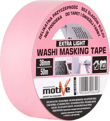 Лента малярная Motive Washi Extra Light 38мм / 020042 (50м)