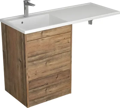 Тумба с умывальником Veneciana Nera 55 с 3-мя ящиками + Paola Magenta 1200 L (пихта)