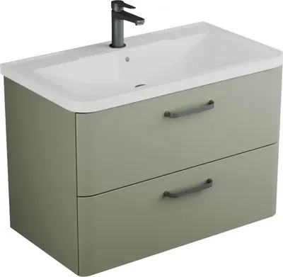 Тумба с умывальником Veneciana Tibr 80 + Florentina Аллегро 800 (олива/антрацит)