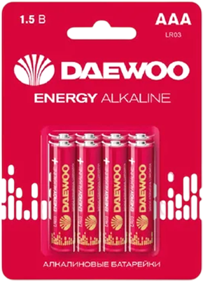 Комплект батареек Daewoo LR03 Energy Alkaline BL- 8 / 5031111
