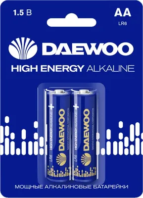 Комплект батареек Daewoo LR6 High Energy Alkaline BL-2 / 5030299