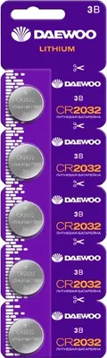 Комплект батареек Daewoo CR2032 Lithium BL-5 / 5030268