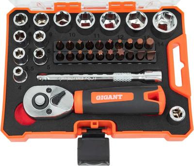 Набор головок, бит Gigant GSBR-1/4