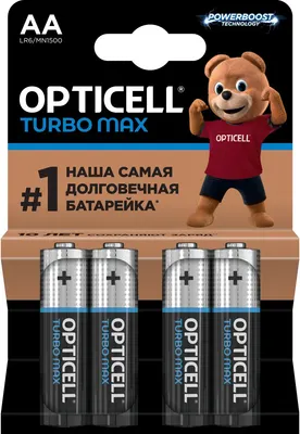 Комплект батареек Opticell TurboMax AA (4шт)