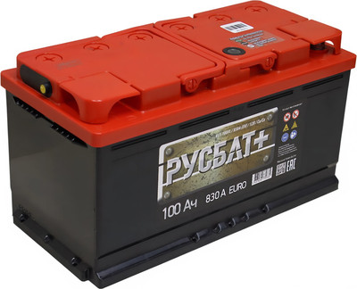 Автомобильный аккумулятор Русбат Евро 830А 6СТ-100 (100 А/ч)