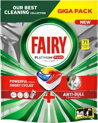 Капсулы для посудомоечных машин Fairy Platinum Plus All Лимон (71шт)