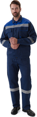 Костюм рабочий УРСУС Легион КОС819-Т.СИНИЙ/ВАСИЛЕК (темно-синий/василек, 48-50/170-176)