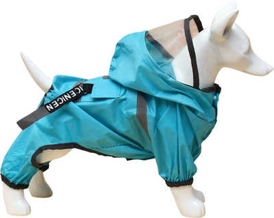 Комбинезон для животных Sima-Land демисезонный с козырьком / 9381216 (2XL, голубой)