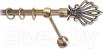 Карниз для штор Lm Decor Веер 006 1р гладкий (антик, 3м)