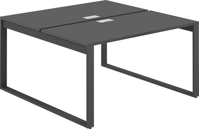 Комплект письменных столов Norden 120х163.8х75 / AG.137.AN.L.72.AN (антрацит/серебристый)