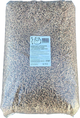 Наполнитель для туалета Кусь Древесный термообработанный (15кг)
