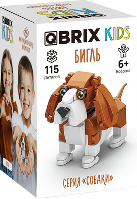 Конструктор QBRIX Kids Собаки Бигль 32015