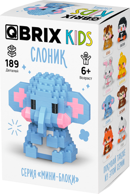 Конструктор QBRIX Kids Мини-блоки Слоник 32023