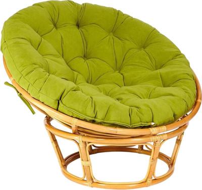 Кресло садовое Tetchair Papasan 23/01 W с подушкой 125 (медовый/флок олива 23)