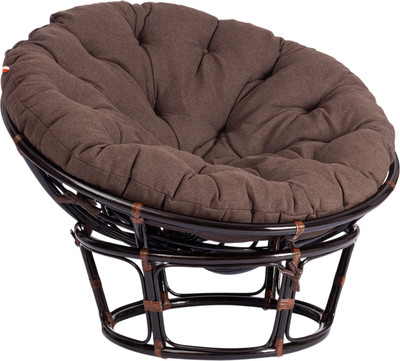 Кресло садовое Tetchair Papasan 23/01 W с подушкой 125 (античный черно-коричневый/коричневый)