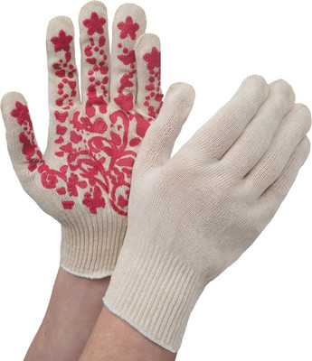 Перчатки защитные Gigant Цветы G-095 (10 пар)