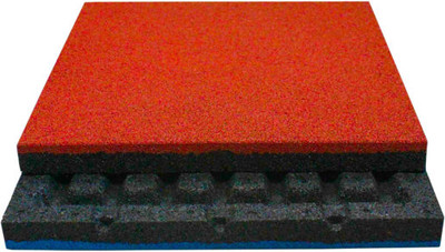 Резиновая плитка Rubtex Standart 500x500x15 (красный)