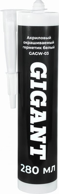 Герметик акриловый Gigant GAGW-03 (0.28л, белый)