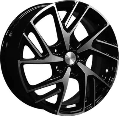 Литой диск Khomen KHW1722 Chery/Exeed 17x6.5" 5x108мм DIA 60.1мм ET 33мм (Black FP)
