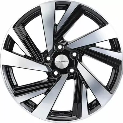 Литой диск Khomen KHW1801 Optima/Seltos 18x7.5" 5x114.3мм DIA 67.1мм ET 50мм (Black FP)