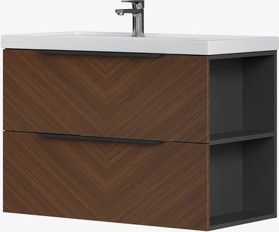 Тумба с умывальником EQUIL Forest 80.2Y / tpFOREST80.2Y-31 + Volna 9080 TL (белый, подвесная)