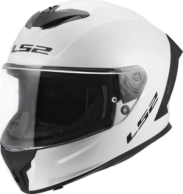 Мотошлем LS2 FF820 Rapid III Solid (M, белый глянцевый)